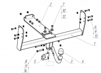 Фаркоп 6510-A Oris на УАЗ 39094 фермер 1997-, УАЗ Profi 2017- без подрезки бампера. Тип шара: A. Нагрузки: 1500/75 кг, масса фаркопа 21,3 кг (без электрики в комплекте) от магазина ФаркопРос